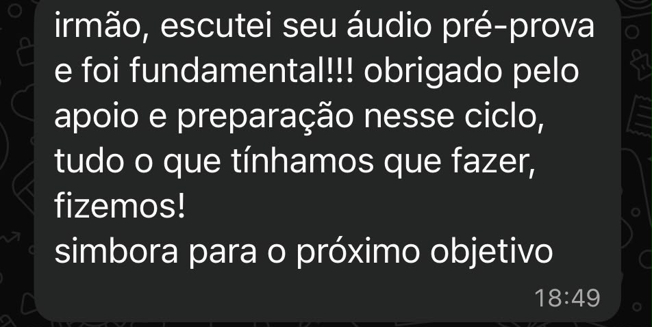 Depoimento de atleta sobre apoio e preparação para uma prova
